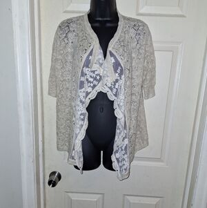 Ruby red knitted cardigan size PL